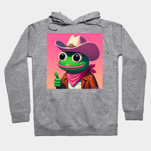 Cowboy Frog Hoodie by Sketchy